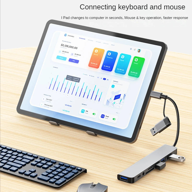 USB-A & Type-C Multi-Hub Docking Station