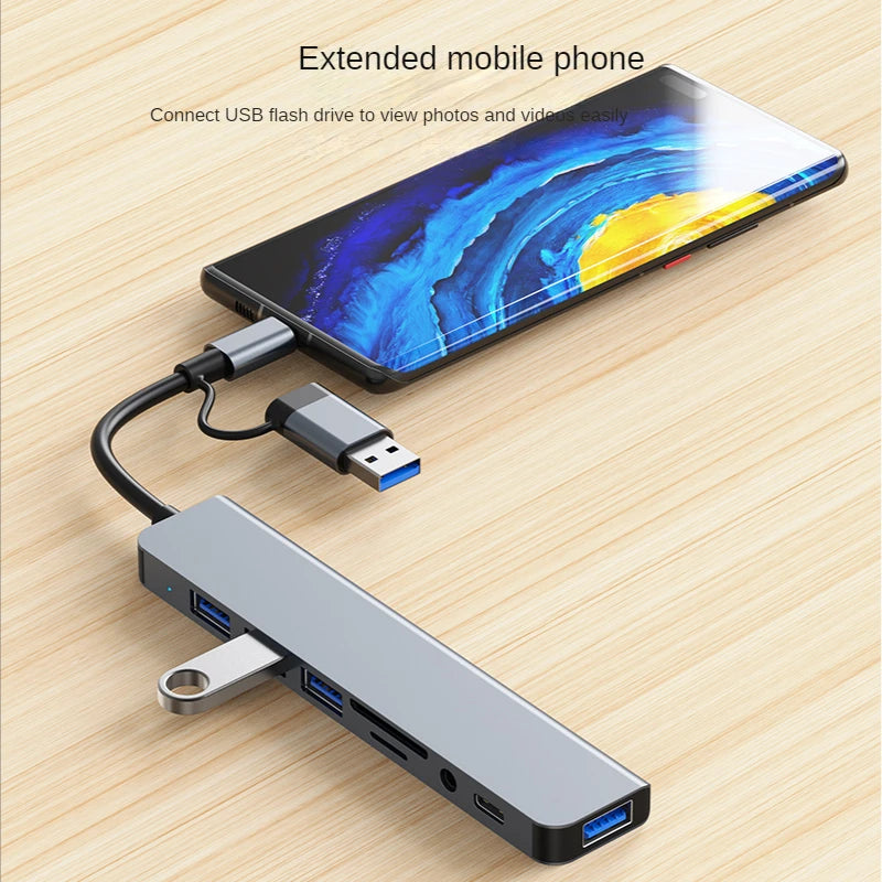 USB-A & Type-C Multi-Hub Docking Station